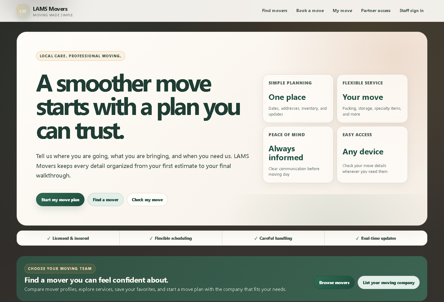 LAMS Movers live product preview