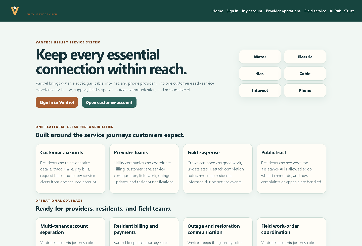 Vantrel live product preview